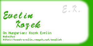 evelin kozek business card
